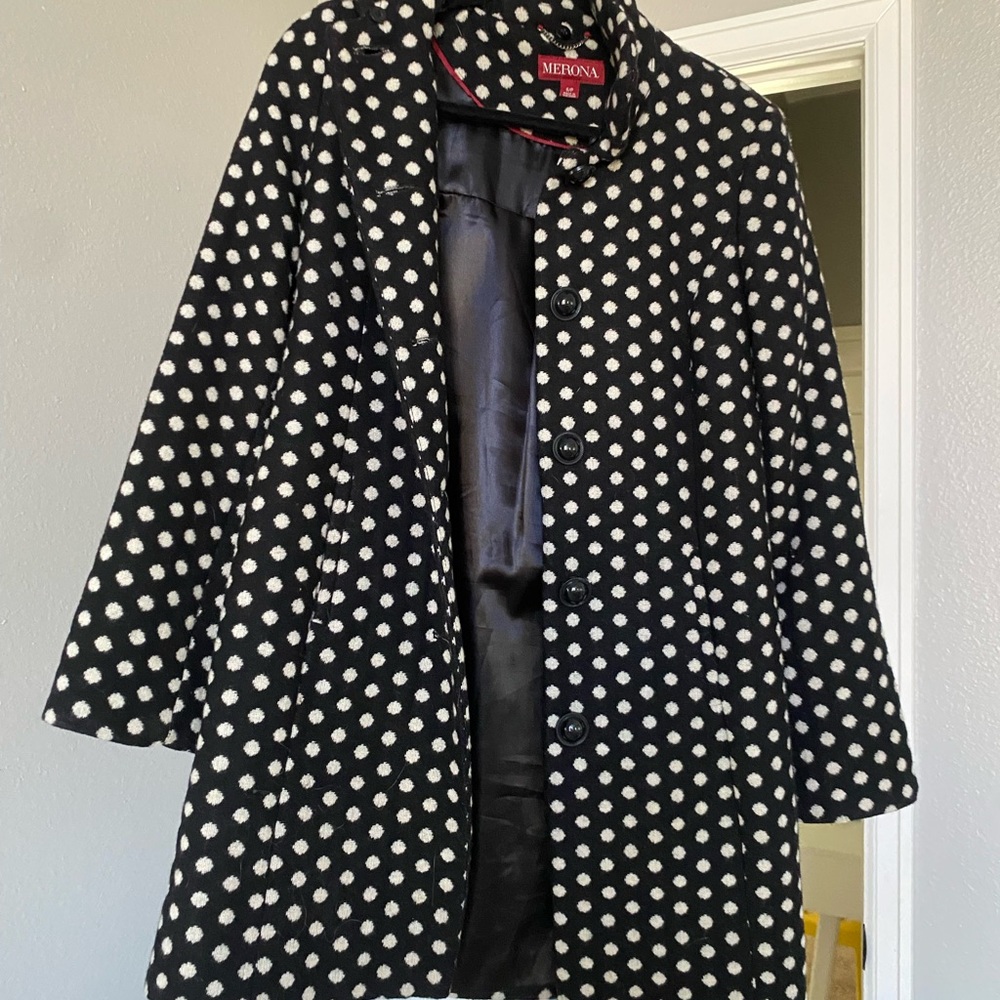 Small polka dot pea coat!